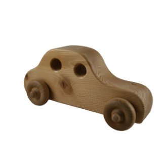 Handmade toy car wooden sedan