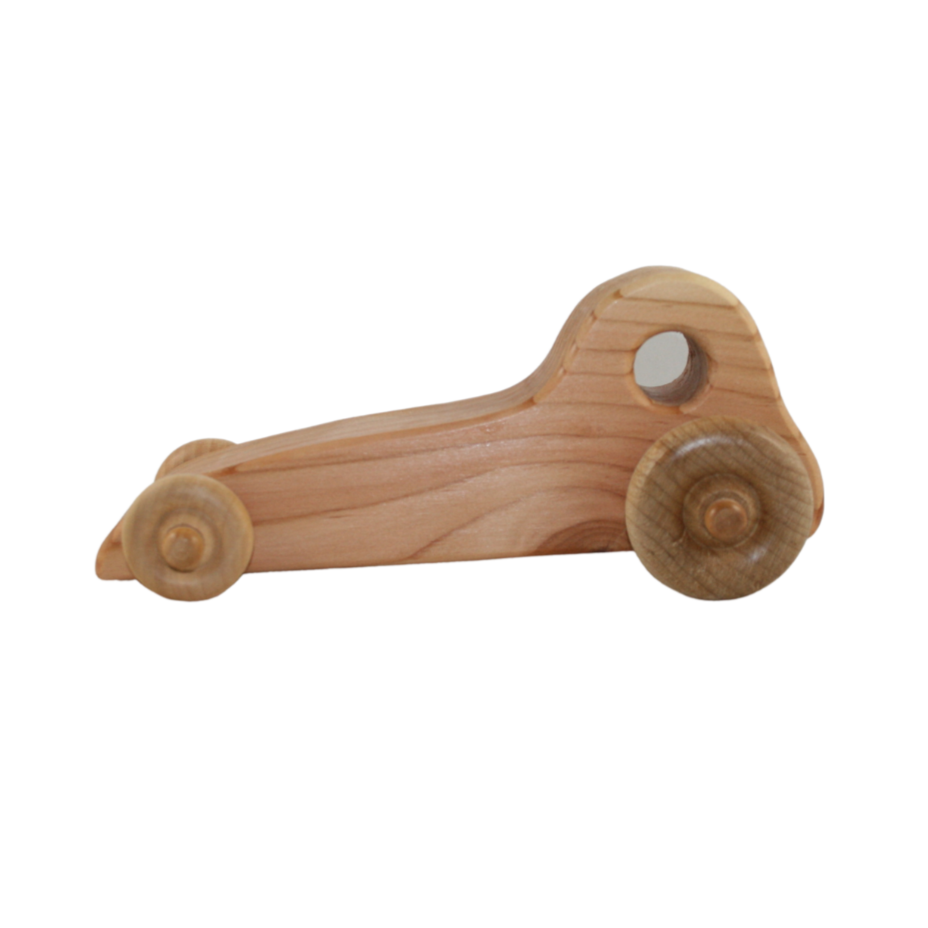 dragster racecar handmade toy wooden car