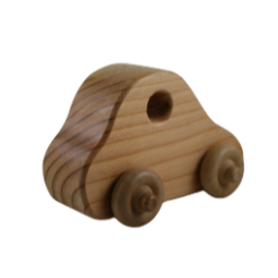 handmade wooden toy car VW bug